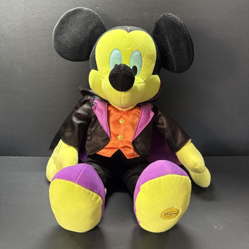 Mickey Mouse Vampire 23" Plush Toy Disney Store Exclusive Halloween